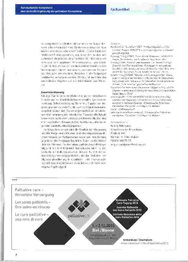 Vorschauseite 3: Transkulturelle Kompetenz: eine sinnvolle Ergänzung der palliativen Kompetenz