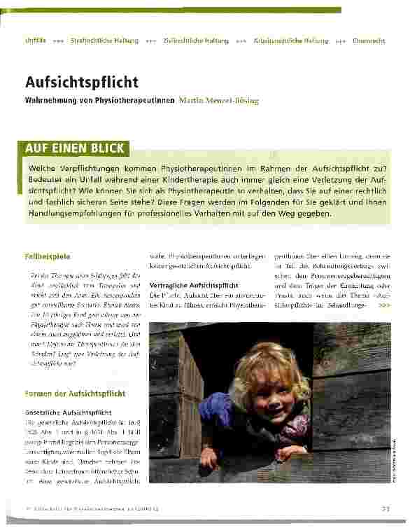 Vorschauseite 1: Aufsichtspflicht