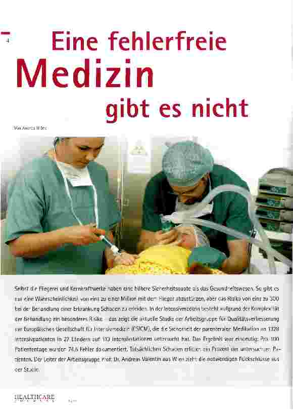 Vorschauseite 1: Eine fehlerfreie Medizin gibt es nicht