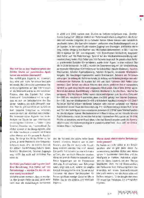 Vorschauseite 2: Eine fehlerfreie Medizin gibt es nicht
