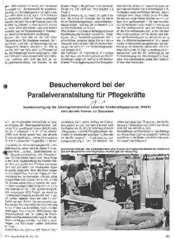 Vorschauseite 1: Besucherrekord bei der Parallelveranstaltung für Pflegekräfte