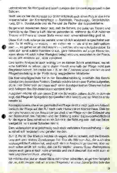 Vorschauseite 3: Ganzheitliche Pflege - aus der Sicht der Krankenpflegeschule