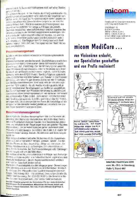 Vorschauseite 2: Management der Prozesse und Ressourcen Harzkliniken erhalten Niedersächsischen Qualitätspreis für Krnakenhäuser