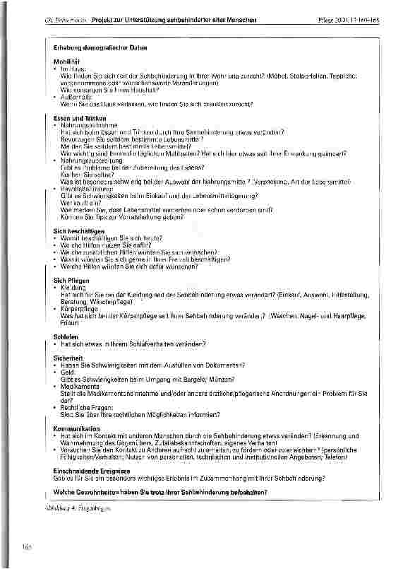 Vorschauseite 6: Projekt zur Unterstützung sehbehinderter alter Menschen: Entwicklung eines Ratgebers für den kommunalen Bereich Münster