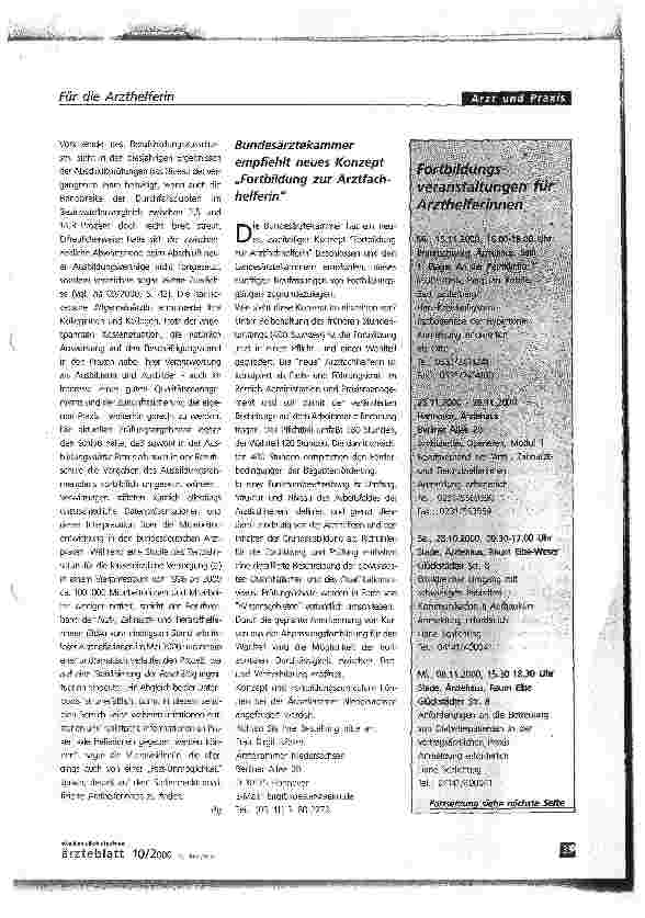 Vorschauseite 2: Arzthelferinnen-Nachwuchs in Niedersachsen mit guten Prüfungsergebnissen