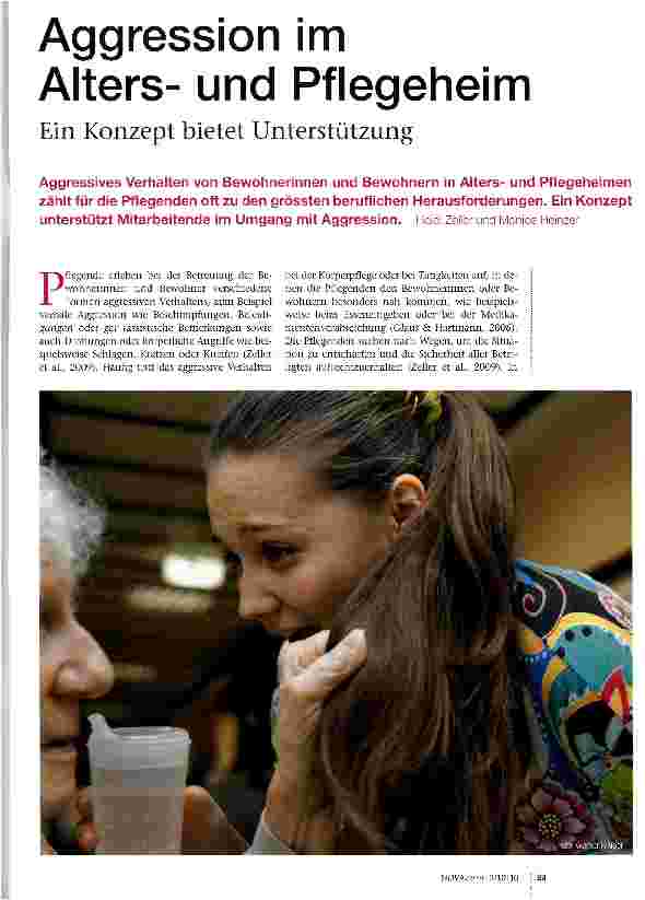 Vorschauseite 1: Aggression Im Altersund Pflegeheim
