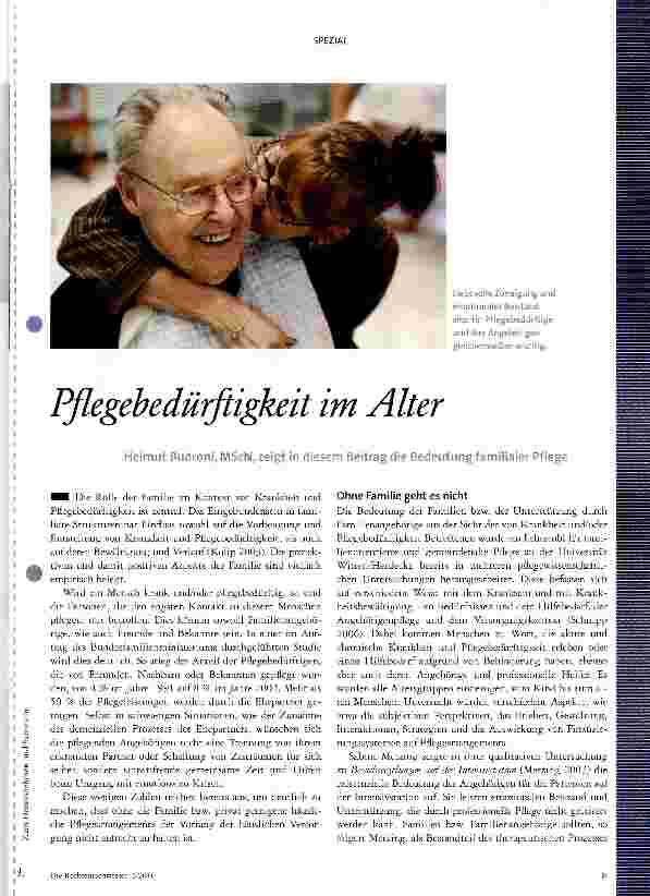 Vorschauseite 1: Pflegebedürftigkeit im Alter