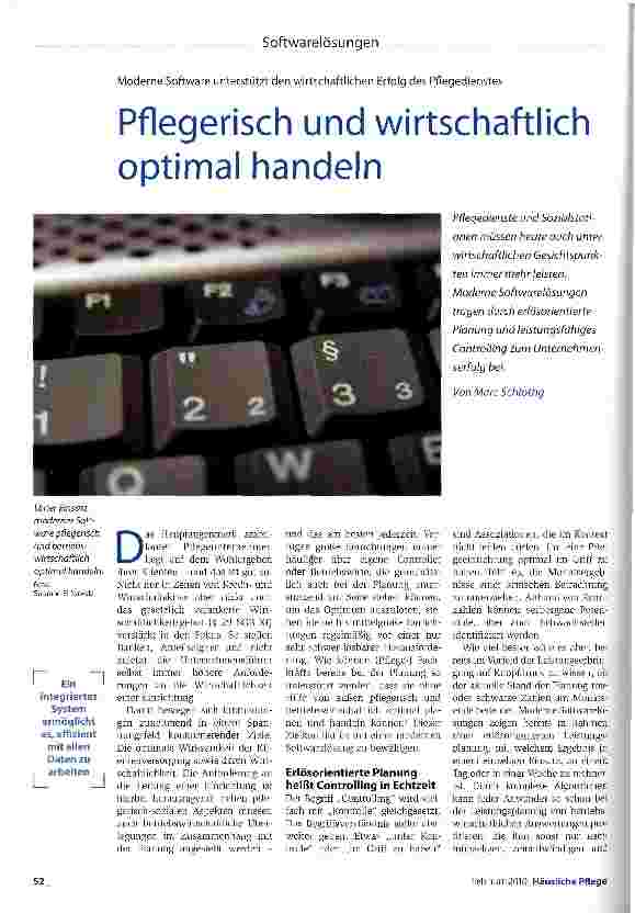 Vorschauseite 1: Pflegerisch und wirtschaftlich optimal handeln