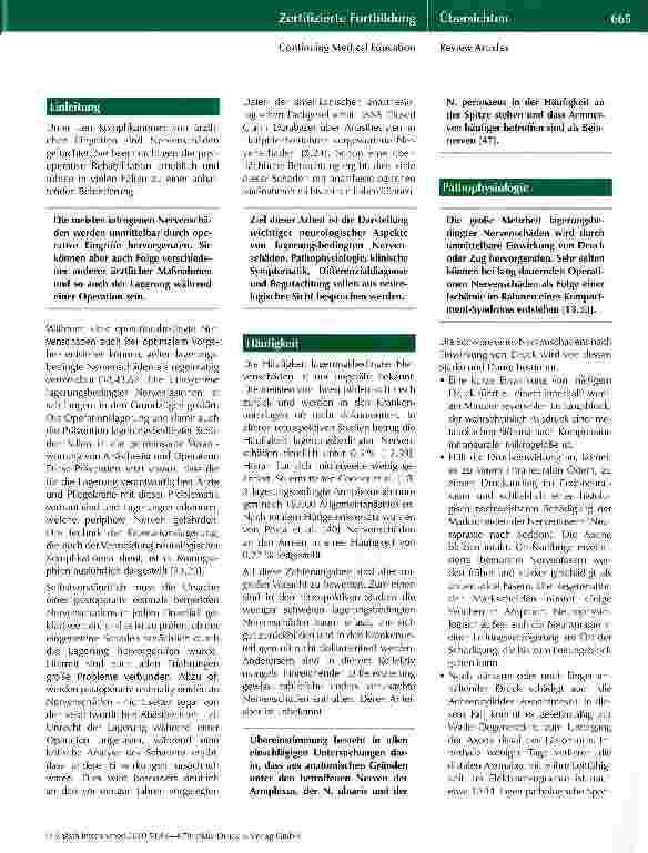 Vorschauseite 2: Lagerungsbedingte Nervenschäden - Entstehung, klinisches Bild, Differenzialdiagnose undgutachterliche Bewertung