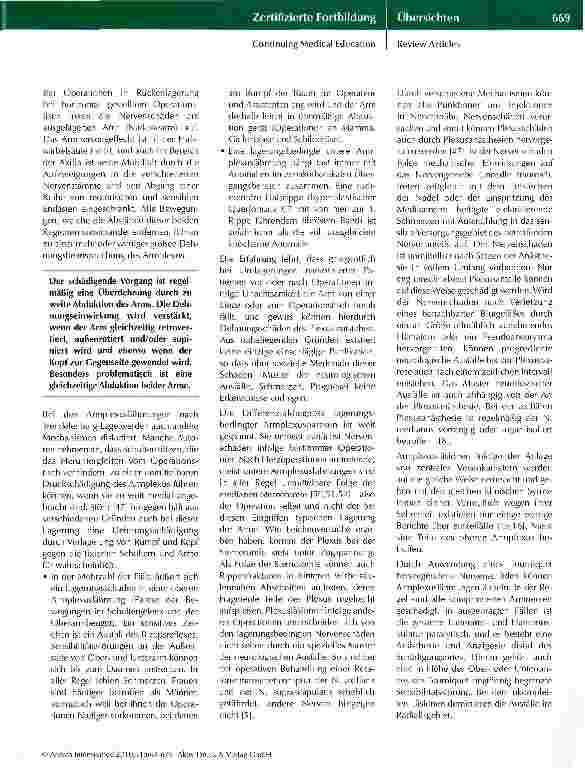 Vorschauseite 6: Lagerungsbedingte Nervenschäden - Entstehung, klinisches Bild, Differenzialdiagnose undgutachterliche Bewertung