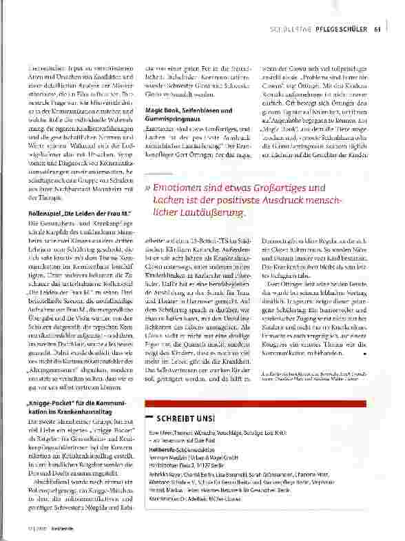Vorschauseite 2: Knigge, Clowns, Kommunikation