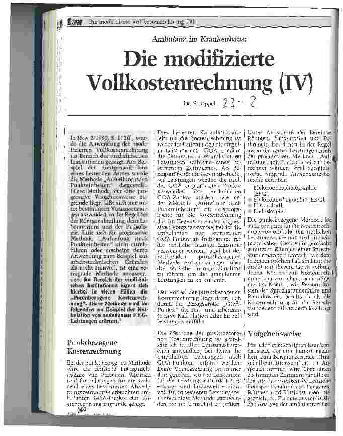 Vorschauseite 1: Die modifizierte Vollkostenrechnung (IV)