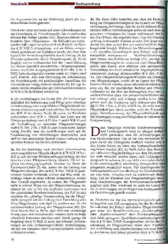 Vorschauseite 5: Kein Versorgungsvertrag für eine stationäre Pflegeeinrichtung ohne Pflegefachkraft