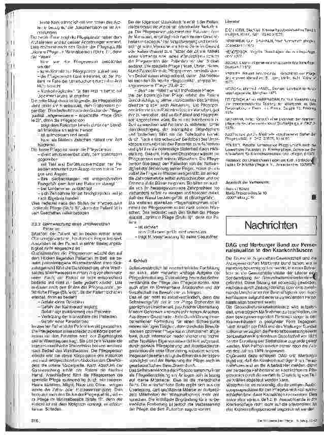 Vorschauseite 3: Innerbetriebliche Fortbildung Eine Möglichkeit zur Verbesserung der Pflege