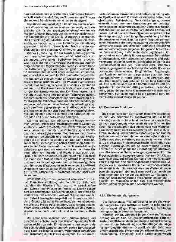 Vorschauseite 4: Weiterbildung in der Krankenpflege