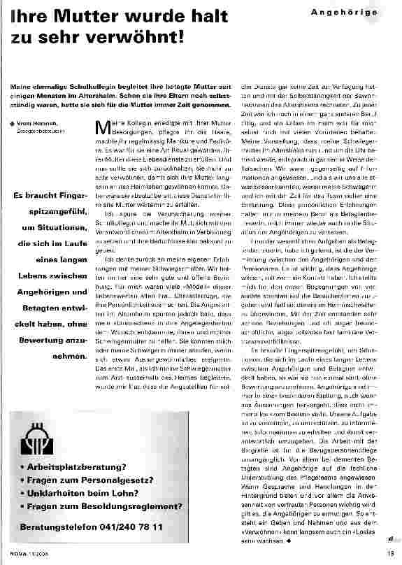 Vorschauseite 1: Ihre Mutter wurde halt zu sehr verwöhnt