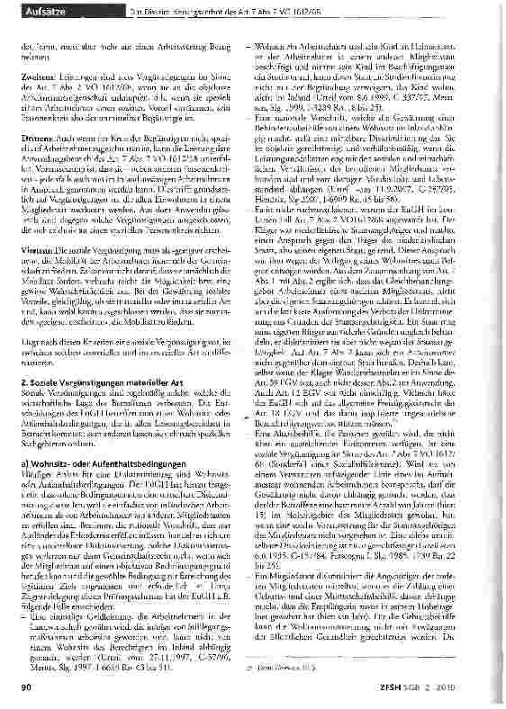 Vorschauseite 4: Das Diskriminierungsverbot des Art.7Abs.2VO 1612/68