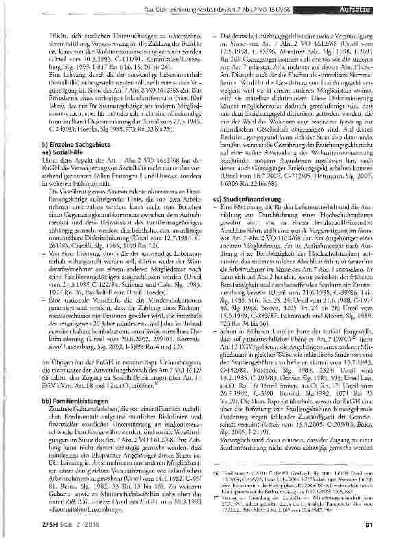 Vorschauseite 5: Das Diskriminierungsverbot des Art.7Abs.2VO 1612/68