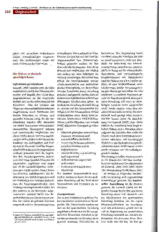 Vorschauseite 2: Der Diskurs zu den Gütekriterien der qualitativen Forschung