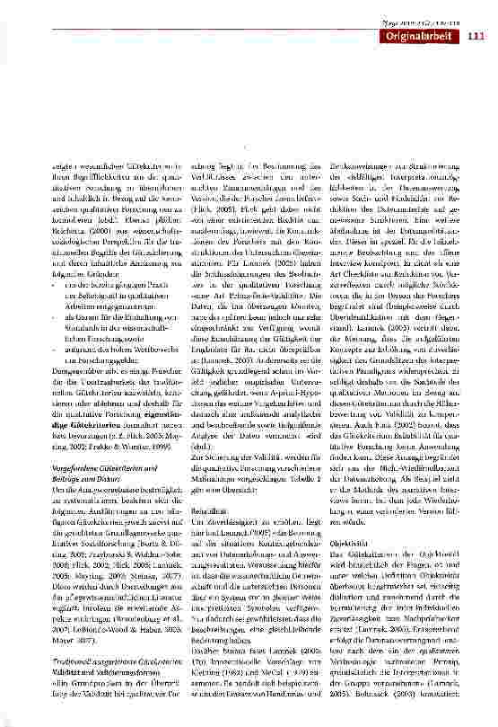 Vorschauseite 3: Der Diskurs zu den Gütekriterien der qualitativen Forschung