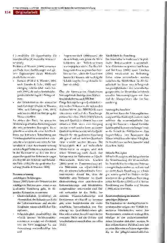 Vorschauseite 6: Der Diskurs zu den Gütekriterien der qualitativen Forschung