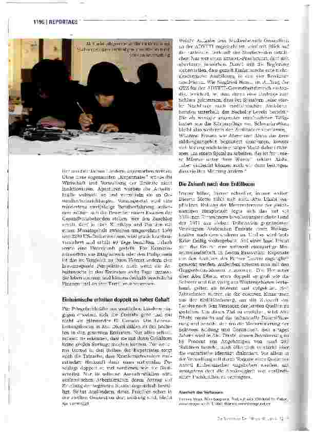 Vorschauseite 3: Abu Dhabi baut auf Pflegekräfte aus dem Ausland