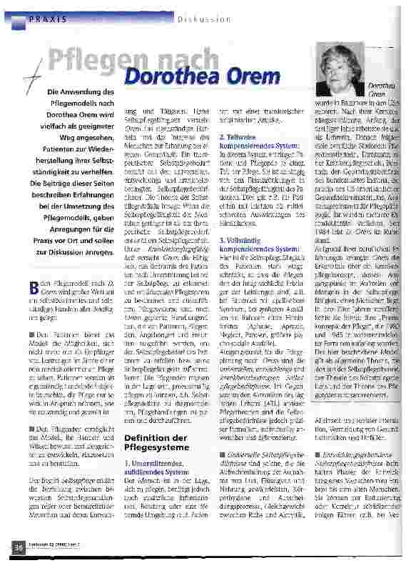 Vorschauseite 1: Pflegen nach Dorothea Orem