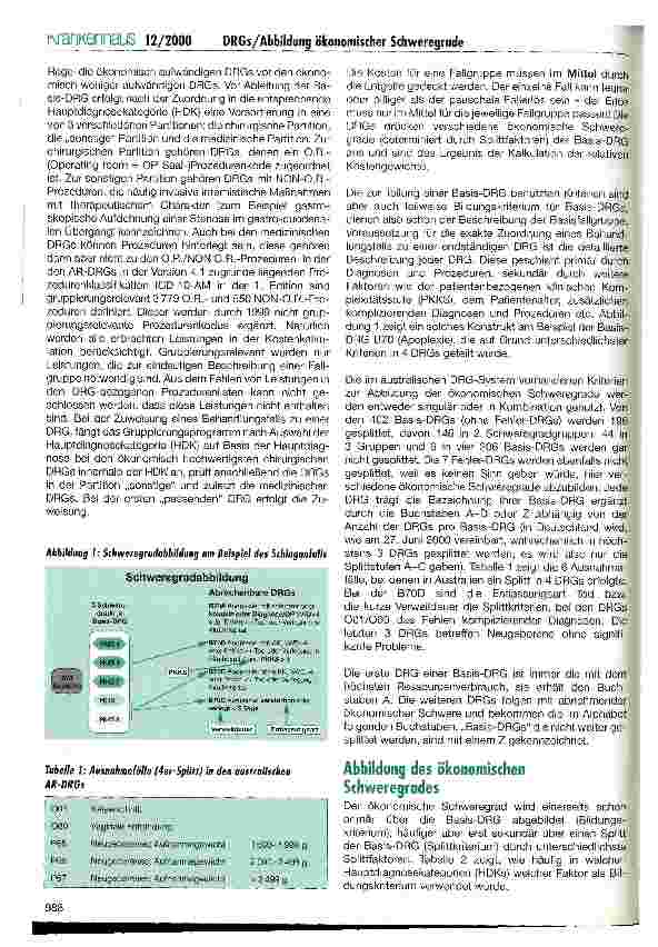 Vorschauseite 2: Abbildung ökonomischer Schweregrade im australischen DRG-System - Basis für die deutsche Adaption