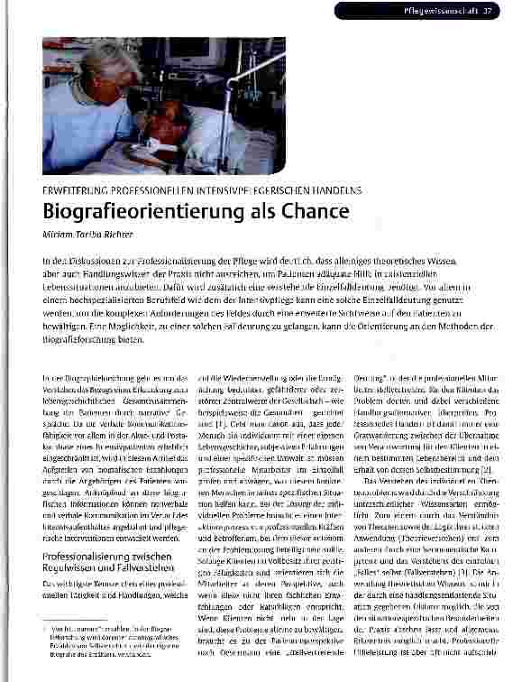 Vorschauseite 1: Biografieorientierung als Chance