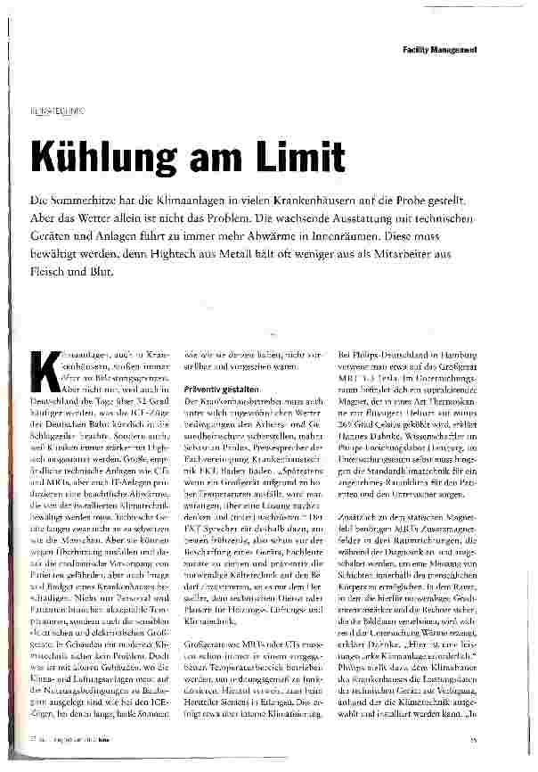 Vorschauseite 2: Kühlung am Limit