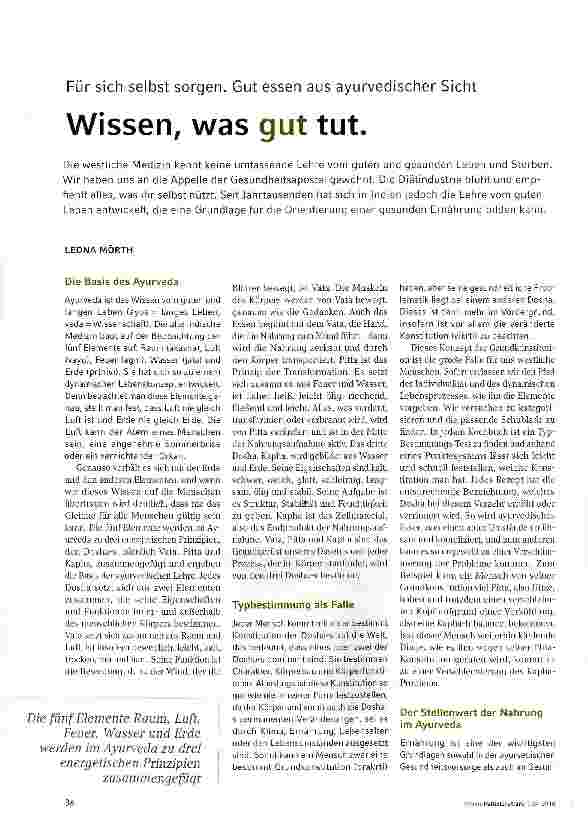 Vorschauseite 1: Wissen, was gut tut.