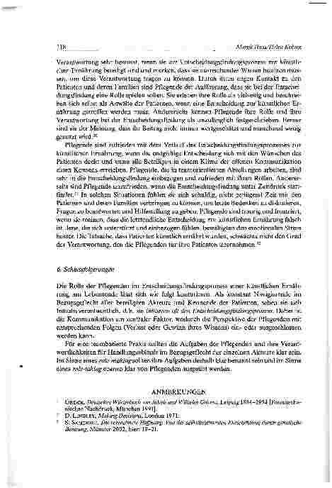 Vorschauseite 6: Künstliche Ernährung am Lebensende Die Rolle der Pflegenden