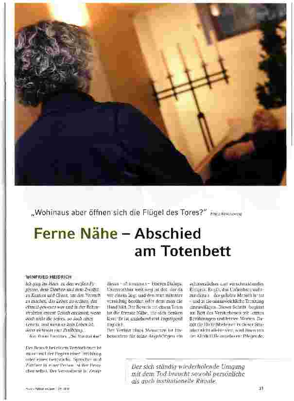Vorschauseite 1: Ferne Nähe - Abschied am Totenbett