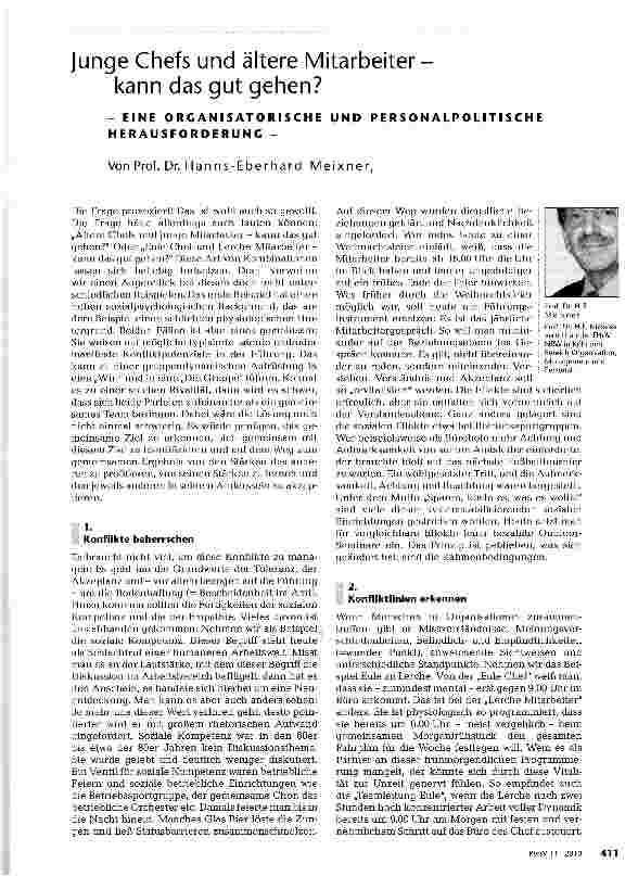 Vorschauseite 1: Junge Chefs und ältere Mitarbeiter-kann das gut gehen?