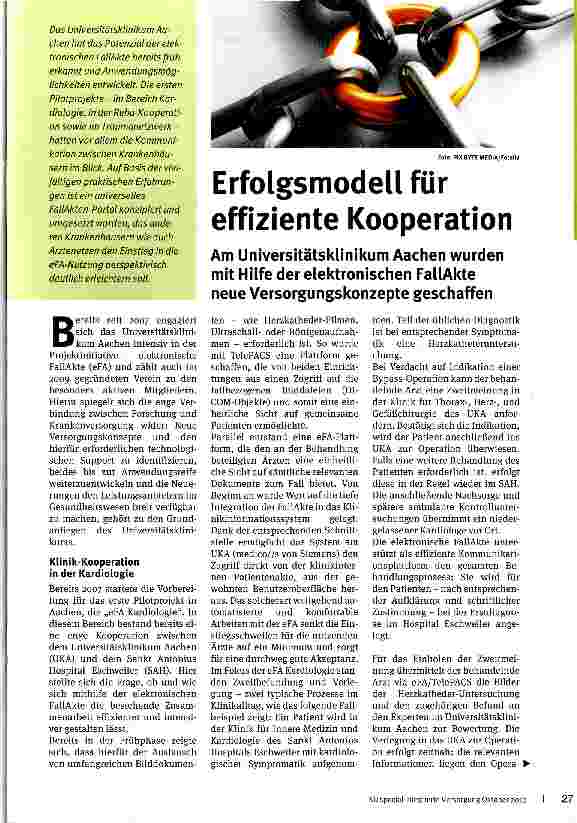 Vorschauseite 1: Erfolgsmodell für effiziente Kooperation