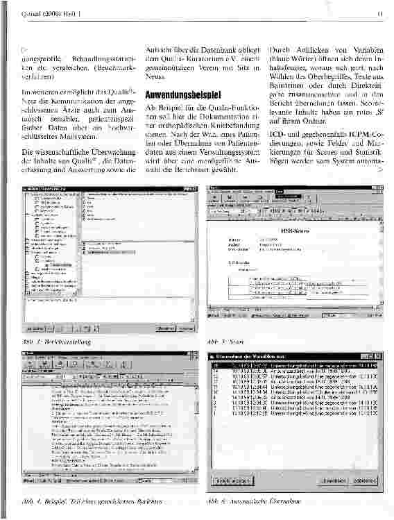 Vorschauseite 2: Das Projekt Qualis PC-unterstützte medizinische Dokumentation, Qualitätssicherung und Kommunikation