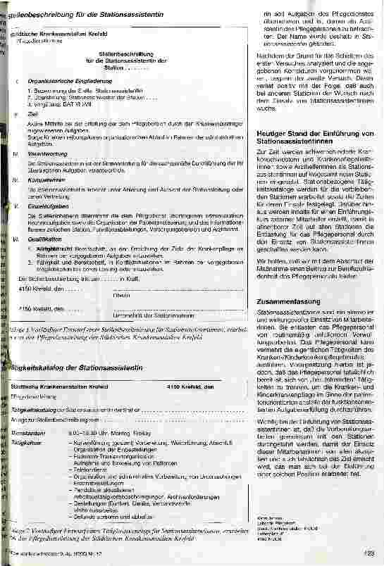 Vorschauseite 2: Stationsassistentinnen - Erfahrungsbericht über die Einführung von Stationsassistentinnen