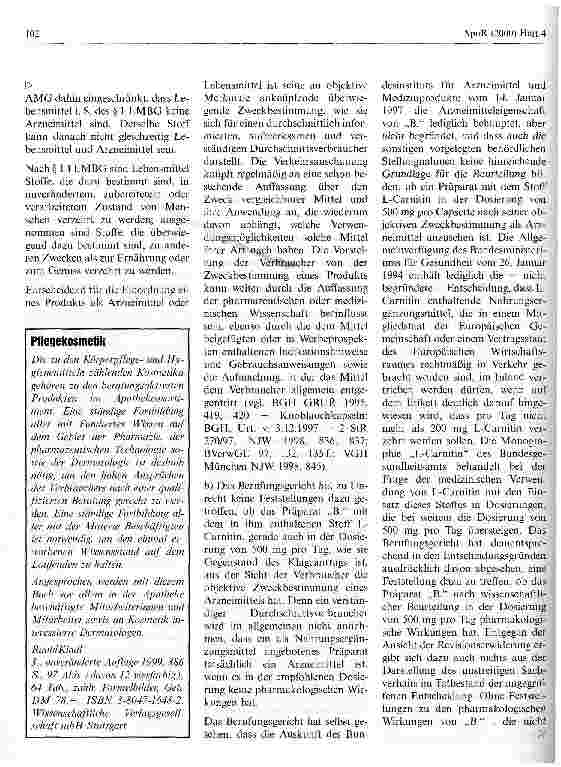 Vorschauseite 3: Vertrieb eines diätischen Lebensmittels in der Apotheke - Arzneimittel?