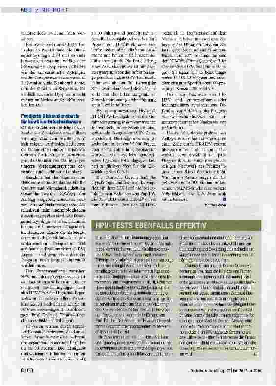 Vorschauseite 2: Computer spürt mehr Dysplasien auf