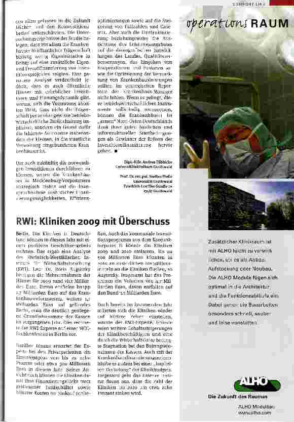 Vorschauseite 5: Gewappnet für eine innovative Krankenhaus-Investitionsfinanzierung?