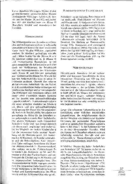 Vorschauseite 2: PERIOPERATIVES MANAGEMENT VONHERZRHYTHMUSSTÖRUNGEN -MEDIKAMENTÖSE THERAPIE: IMMER AMIODARON?