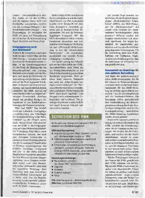 Vorschauseite 2: Auf dem Weg zu Reha-DRG