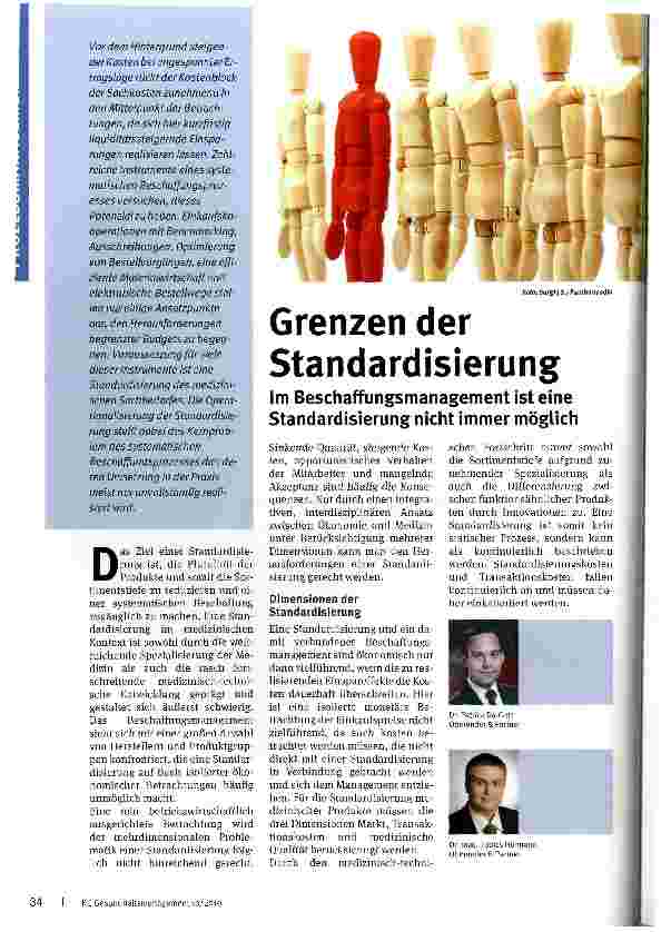 Vorschauseite 1: Grenzen der Standardisierung
