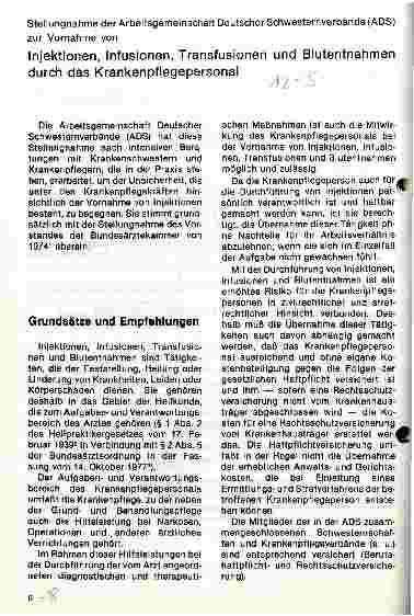 Vorschauseite 1: Injektionen, Infusionen, Transfusionen und Blutentnahmen durch das Krankenpflegepersonal