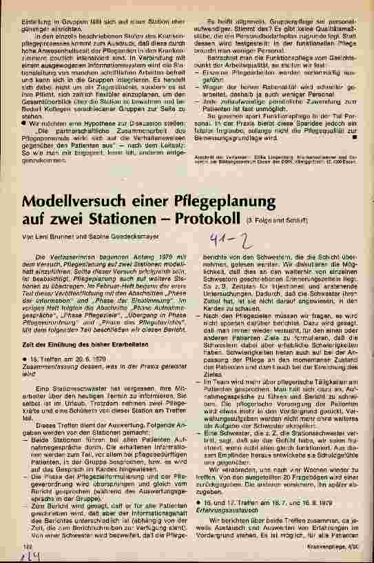 Vorschauseite 5: Gruppenpflege - Ergebnis eines Arbeitsgesprächs