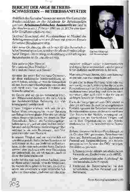 Vorschauseite 1: Bericht der ARGE Betriebsschwestern - Betriebssanitäter