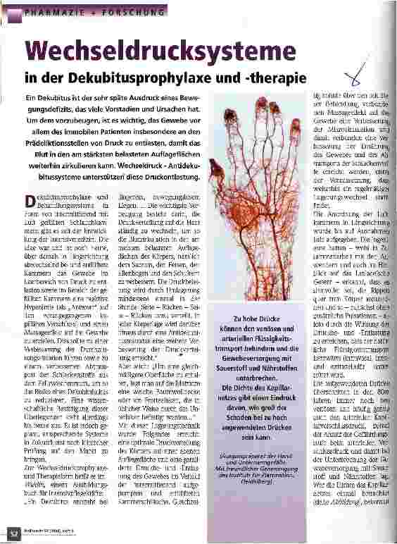 Vorschauseite 1: Wechseldrucksysteme in der Dekubitusprophylaxe und -therapie