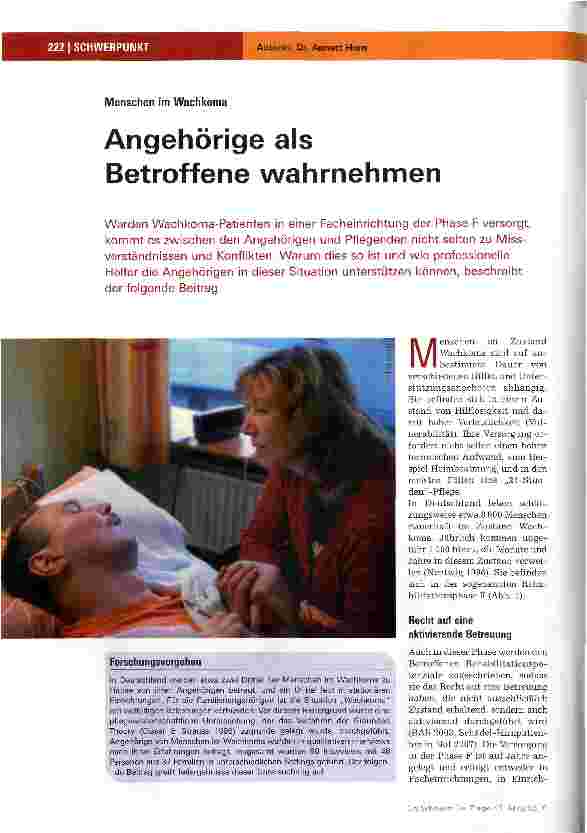 Vorschauseite 1: Angehörige als Betroffene wahrnehmen