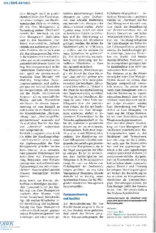 Vorschauseite 3: Harte Zeiten für Case Manager -Ausgebremst und doch nicht willkommen?
