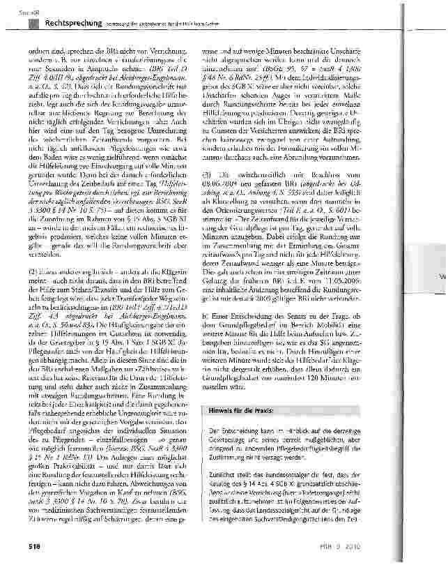 Vorschauseite 5: Bemessung des Zeitaufwands für die Hilfe beim GehenSGBXI §14 Abs. 4, §15 Abs. 1 Nr. 2 und Abs. 3 Satz 1 Nr. 2, §43 Abs. 2 Satz 2 Nr. 2